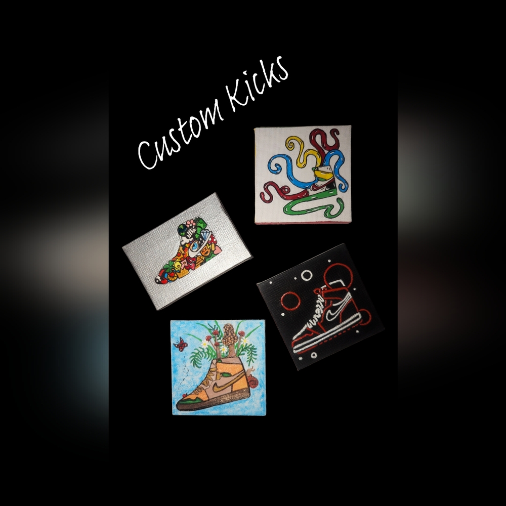 Custom Hand-Painted Canvas Art Sneakers